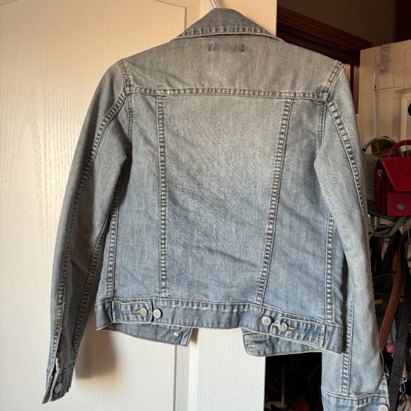 Ricki's Denim Jean Jacket Distressed Denim Size Small - Picture 3 of 3